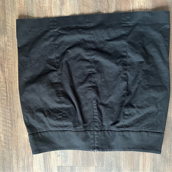 ANN TAYLOR SIZE 14 DRESS CASUAL WORK BLACK A-LINE Knee Length Pockets Stretch - Picture 2 of 3